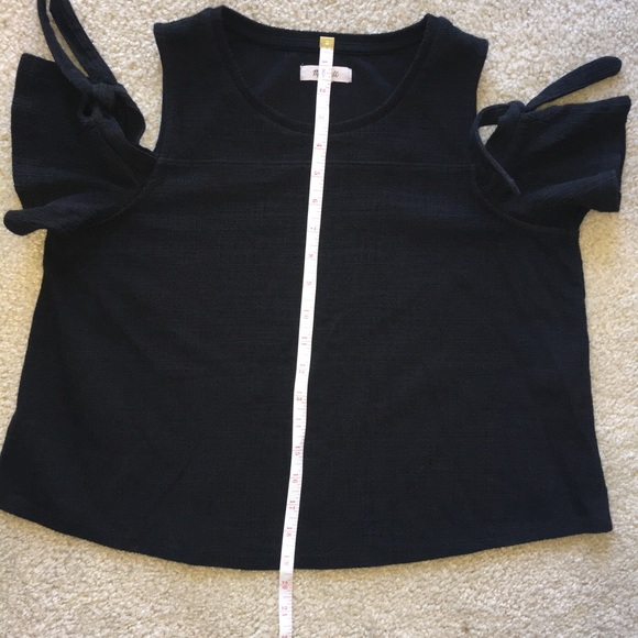 Madewell Skylark Cold Shoulder Top in Black - Picture 5 of 8